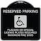 Signmission Reserved Parking Placard or Special License Plates Required Maximum Fine $500, A-DES-BS-1818-23056 A-DES-BS-1818-23056 - alternate 1
